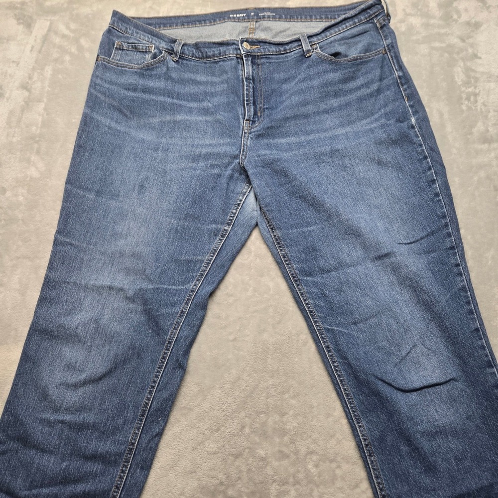 Old Navy Wow Boyfriend Jeans Womens 18 Tall Mid-Rise Medium Wash Blue Denim